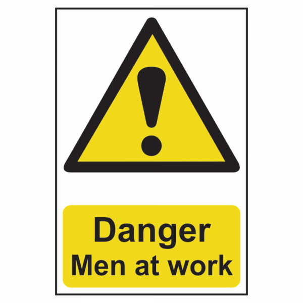 ASEC `Danger: Men at Work` Sign 200mm x 300mm